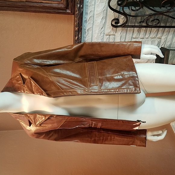 1990s VTG genuine leather jacket - Picture 2 of 6
